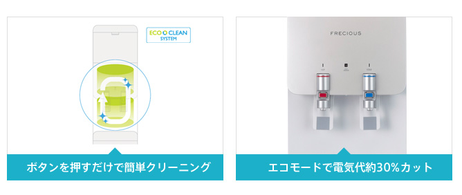 ボタンを押すだけで簡単クリーニング